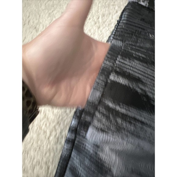 Simply Styled Petite Metallic Black And Gray Pockets Pleated Front Skirt Size MP - Picture 4 of 9